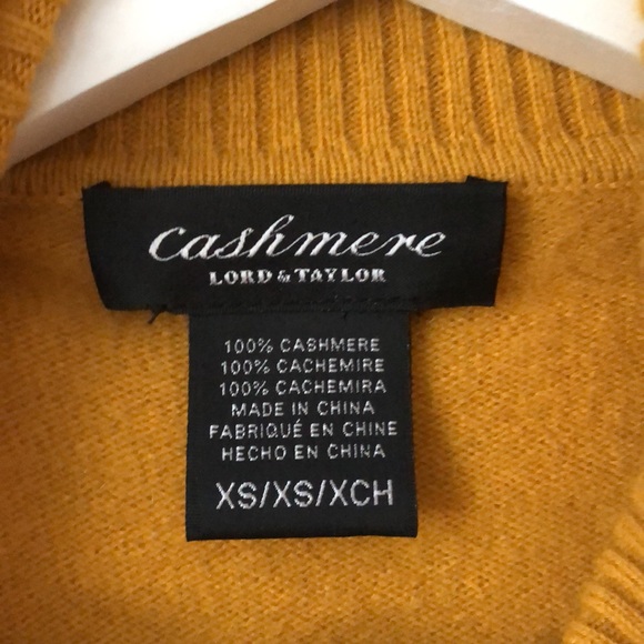 Lord & Taylor Mustard 100% Cashmere Turtleneck - Picture 5 of 5